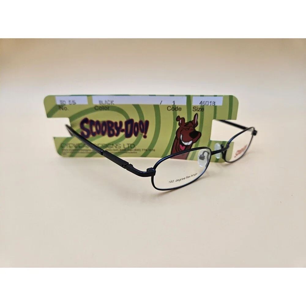 Scooby Doo Hanna Barbera SD 55-01  Kids Cartoon Black Eyeglass Frames 46-18-125